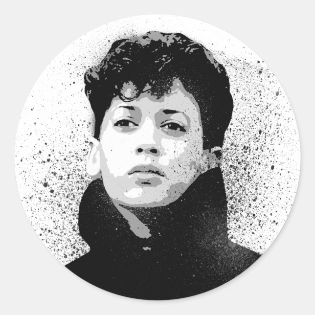 Young Kamala Harris Graffiti Art Classic Round Sticker (Front)