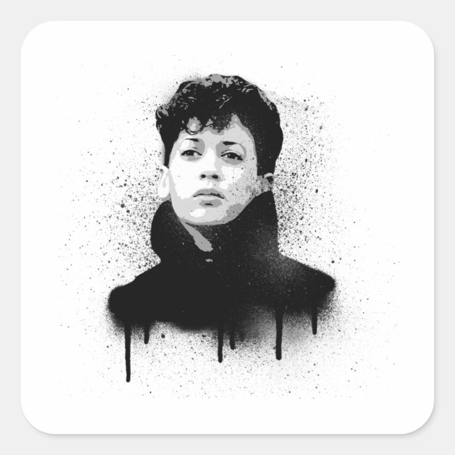 Young Kamala Harris Graffiti Art Square Sticker (Front)