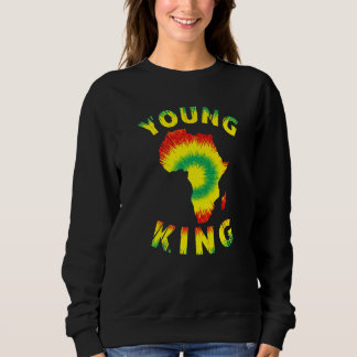 Young King Africa  Map Kente Cloth Men Women  1 Sweatshirt