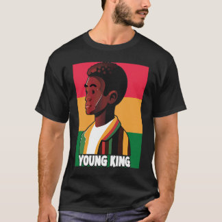 Young King  Black Youth Black Excellence Black Pri T-Shirt
