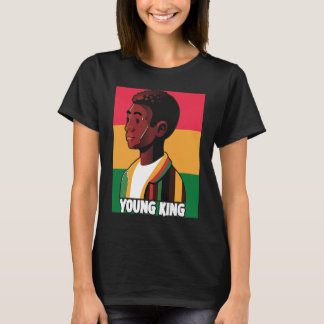 Young King Black Youth Black Excellence Black Pri T-Shirt