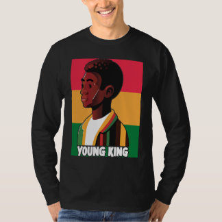 Young King Black Youth Black Excellence Black Pri T-Shirt