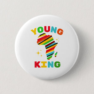 Young King Colorful African American Black History 6 Cm Round Badge