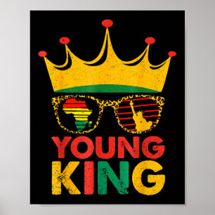 Young King Crown African American Kids Boys 1865 J Poster