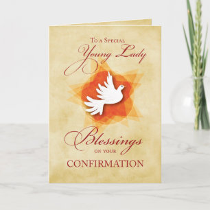 Young Lady, Confirmation Congratulations Blessings Card