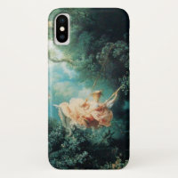 YOUNG LADY ON THE SWING IN NATURE Green Pink