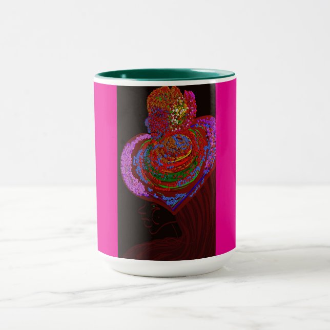 Young Lady with A Custom Made Elegant Hat Mug (Center)
