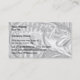 Young Largemouth Bass Business Card