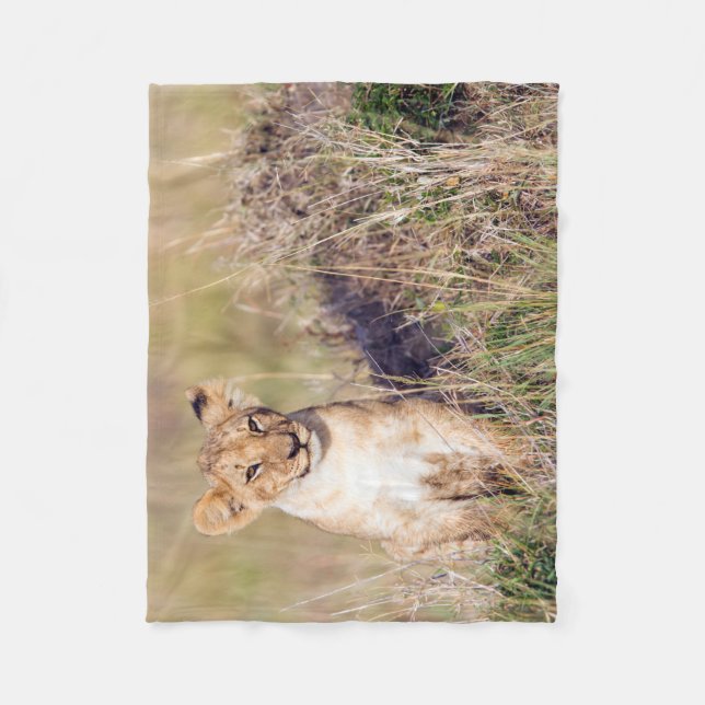 Young lion fleece blanket (Front)