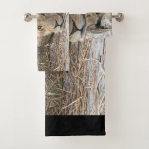 Young lions bath towel set