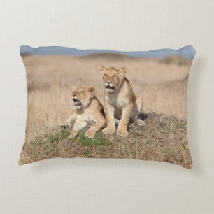 Young lions decorative cushion