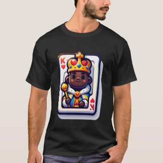 Young little black king of heart deck of cards T-Shirt
