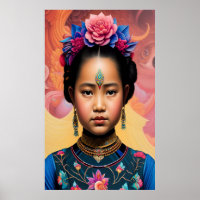 Young little princess portrait