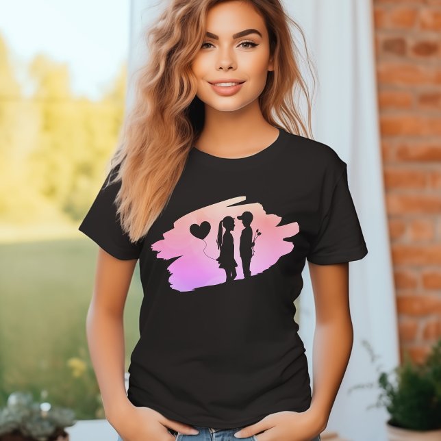 Young Love Girl And Boy Silhouette T-Shirt (Creator Uploaded)
