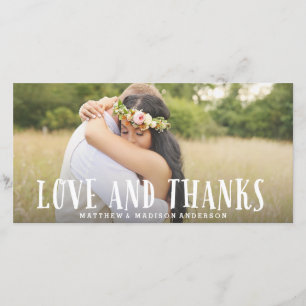 Young Love   Wedding Thank You Photo Card