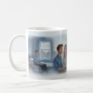 Young Love's Journey From Doubt to Joy Mug