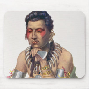 Young Ma-Has-Ka, Chief of the Iowas Mouse Mat