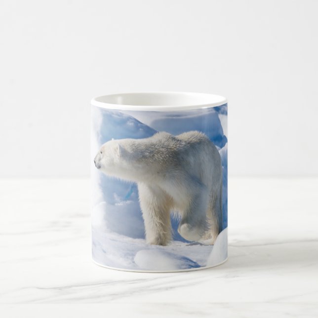 Young Male Polar Bear Coffee Mug (Center)
