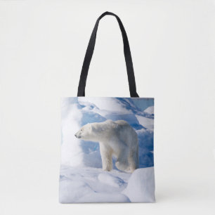 Young Male Polar Bear Tote Bag