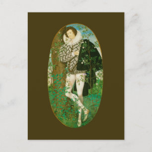 Young Man Among Roses by Hilliard Postcard