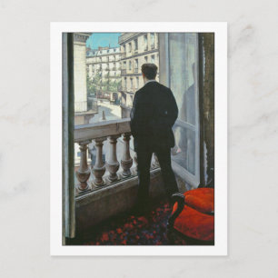 Young Man at Window by Gustave Caillebotte Postcard