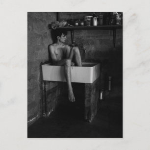 Young Man in a Sink Postcard
