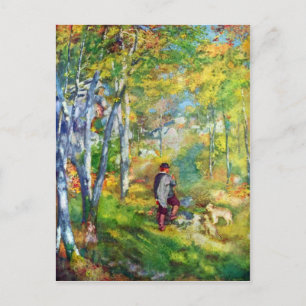 Young man in the forest of Fontainebleau by Renoir Postcard