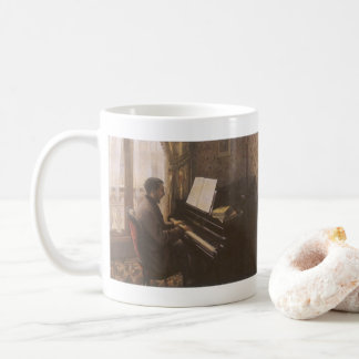 Young Man Playing the Piano by Gustave Caillebotte Coffee Mug