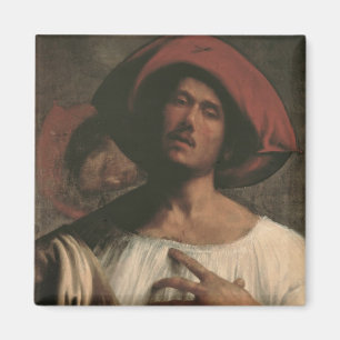 Young Man Singing Magnet