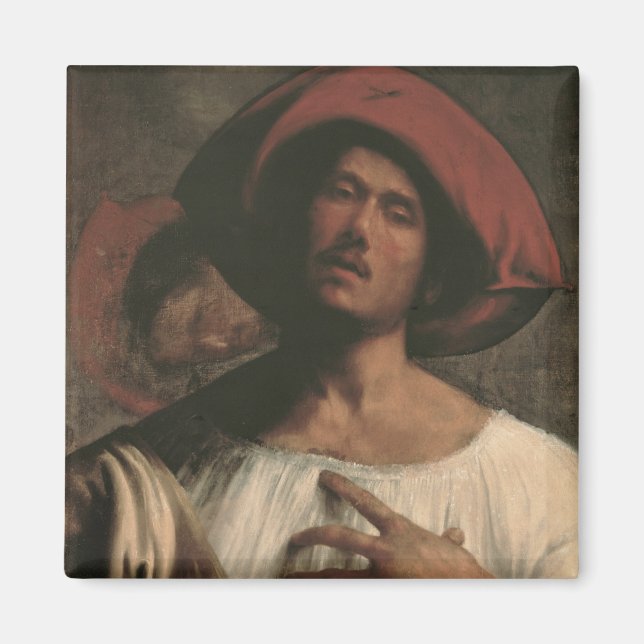 Young Man Singing Magnet (Front)