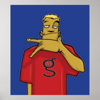 Young Man wearing I'm G T-Shirt - Poster