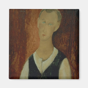 Young Man with a Black Waistcoat, 1912 (oil on can Magnet