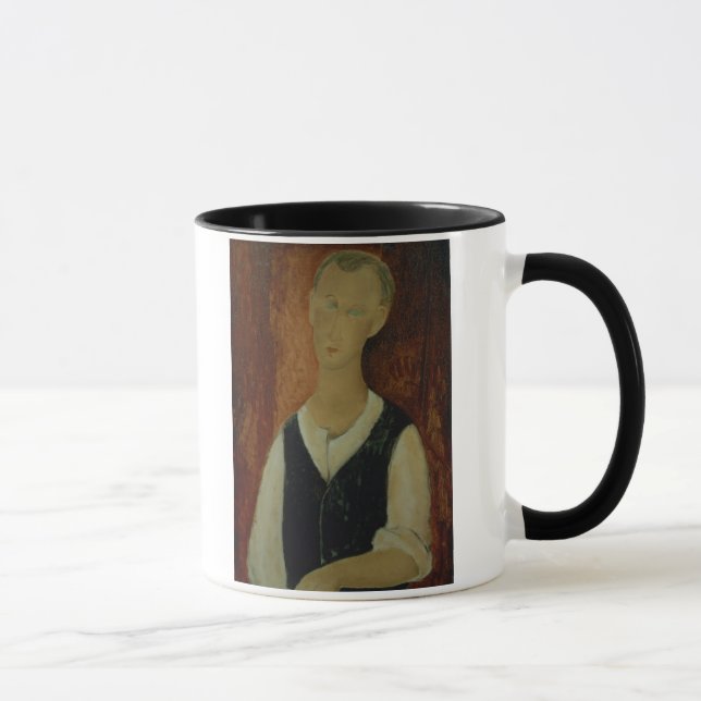 Young Man with a Black Waistcoat, 1912 (oil on can Mug (Right)