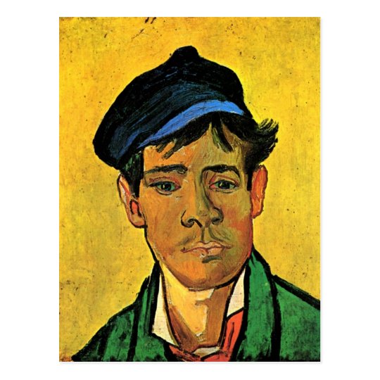 Young Man with a Cap Van Gogh Fine Art Postcard