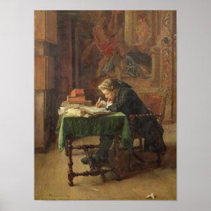 Young Man Writing, 1852 Poster