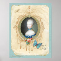 Young Marie Antoinette Art Print Vintage Style