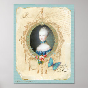 Young Marie Antoinette Art Print Vintage Style
