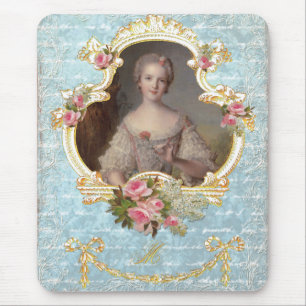 Young Marie Antoinette with Pink Roses Mouse Mat