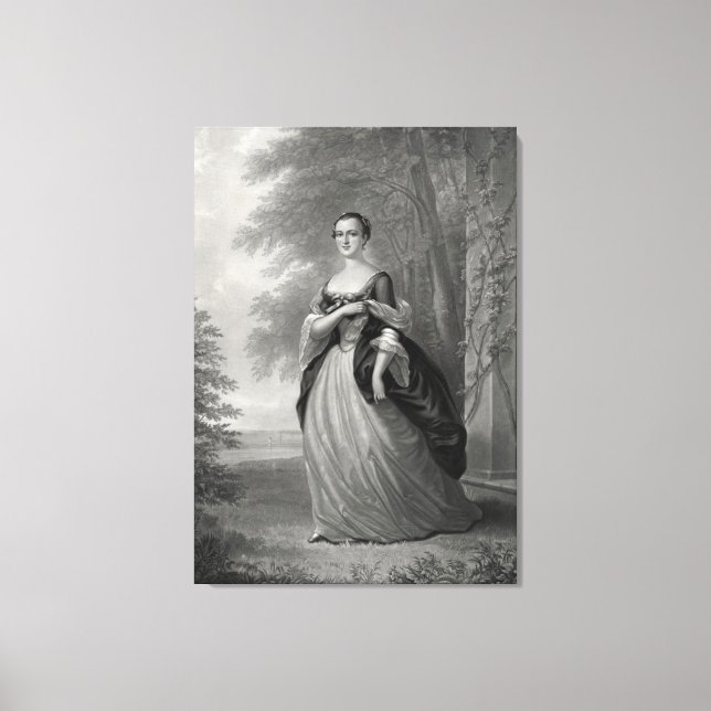 Young Martha Washington 1863 Canvas Print (Front)