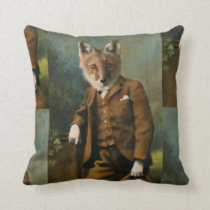 Young Master Fox Throw Cushion