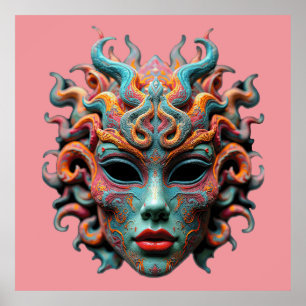 Young Medusa - Psychedelic Mythology Art T-Shirt Poster