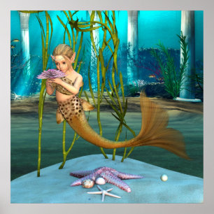 Young Mermaid Underwater Fantasy for Kids Poster