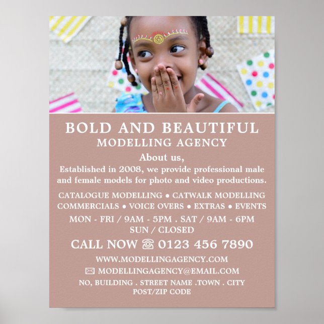 Young Model, Modelling Agency, Model Agent Poster (Front)