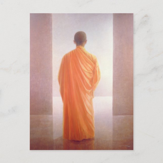 Young Monk back view Vietnam Postcard (Front)