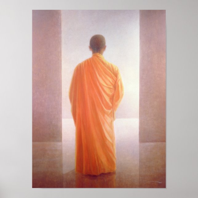 Young Monk back view Vietnam Poster (Front)