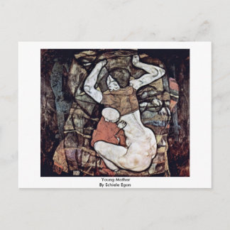 Young Mother By Schiele Egon Postcard