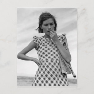 Young Mother in California 1937 Postcard