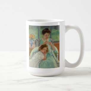 Young Mother Sewing Coffee Mug