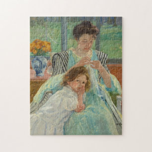 Young Mother Sewing Jigsaw Puzzle