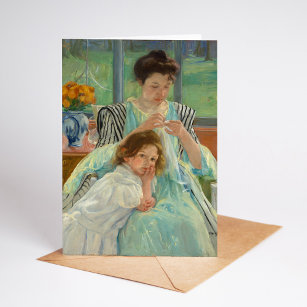 Young Mother Sewing   Mary Cassatt Card